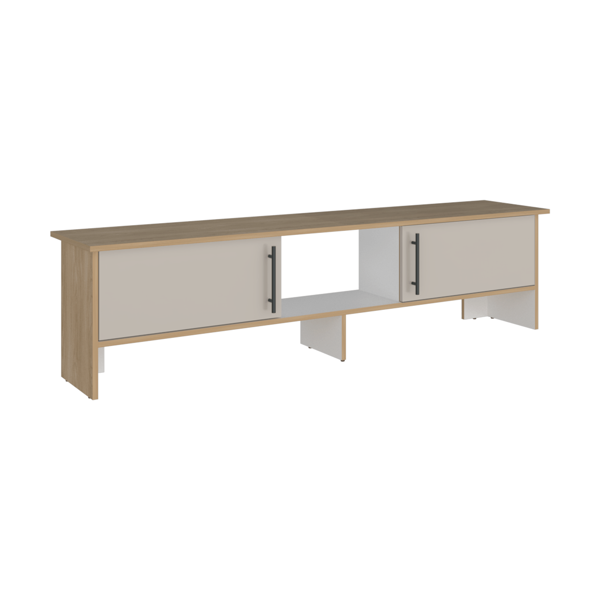 Rack Tv Dago 41X160X35 RTA Fresno Eu Capri Blanco - Imagen 4