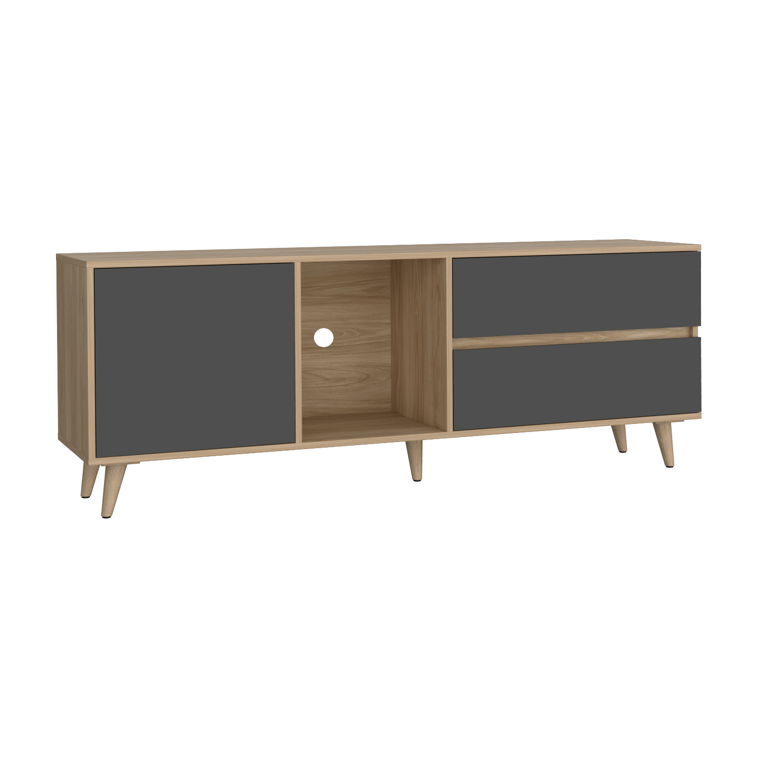 Rack para TV Salem 58X158X38 RTA Fresno Plomo - Imagen 6