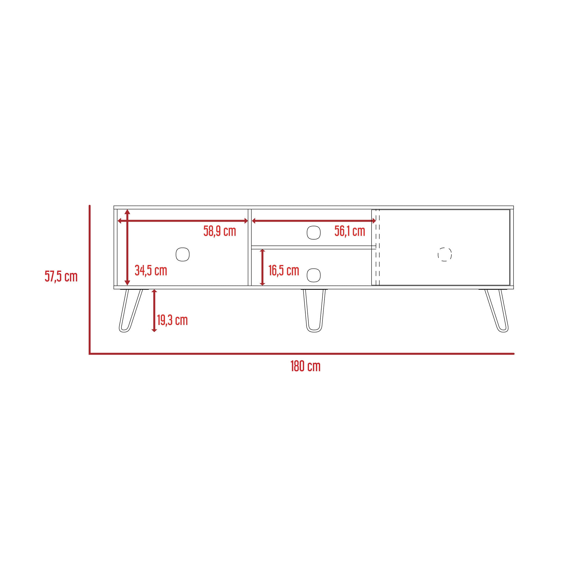 Mueble Rack Para TV Andorra 180 Avellana - Imagen 6