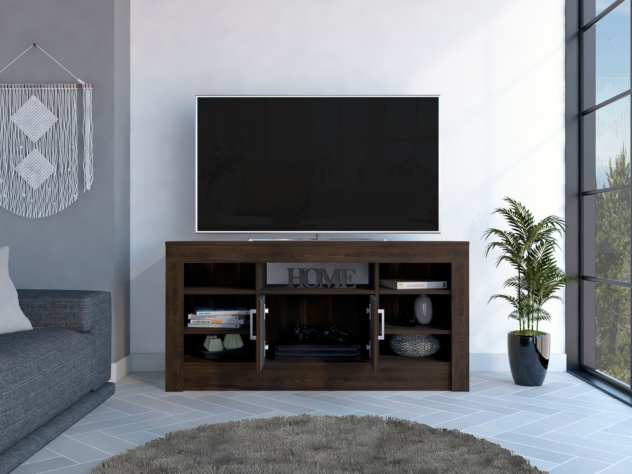 Rack para TV Romanzino RTA Nogal - Imagen 3