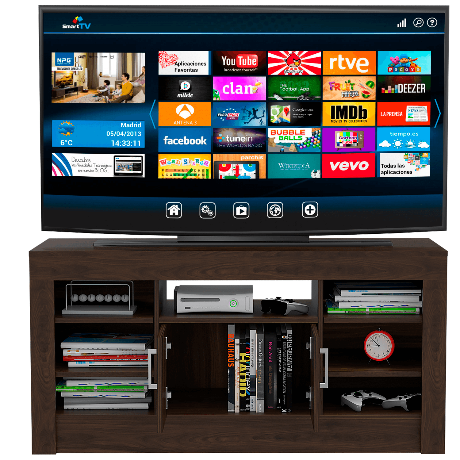 Rack para TV Romanzino RTA Nogal - Imagen 5