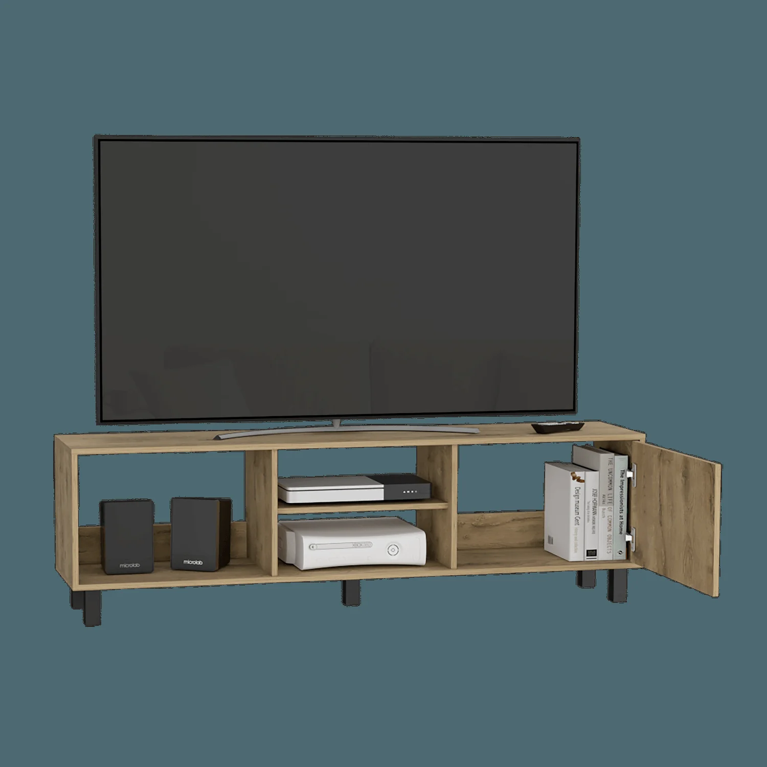 Rack para TV 70'' Tunez Plus Finlandek Macadamia - Imagen 2