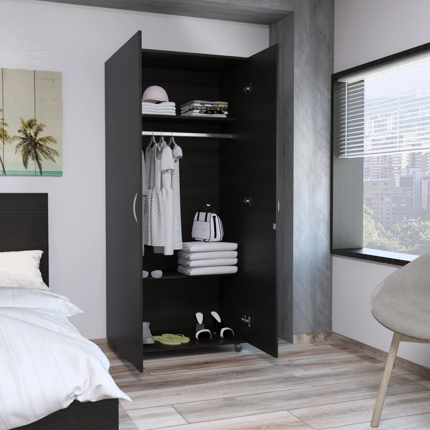 Ropero Hogar Basic 180 X 80 X 48 RTA Wengue - Imagen 3