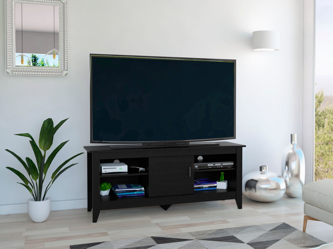 Rack Essential TV 65 Con Puerta Wengue - Imagen 2