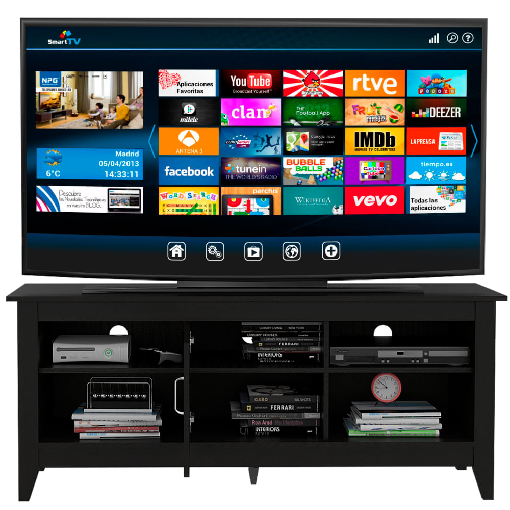 Rack Essential TV 65 Con Puerta Wengue - Imagen 4