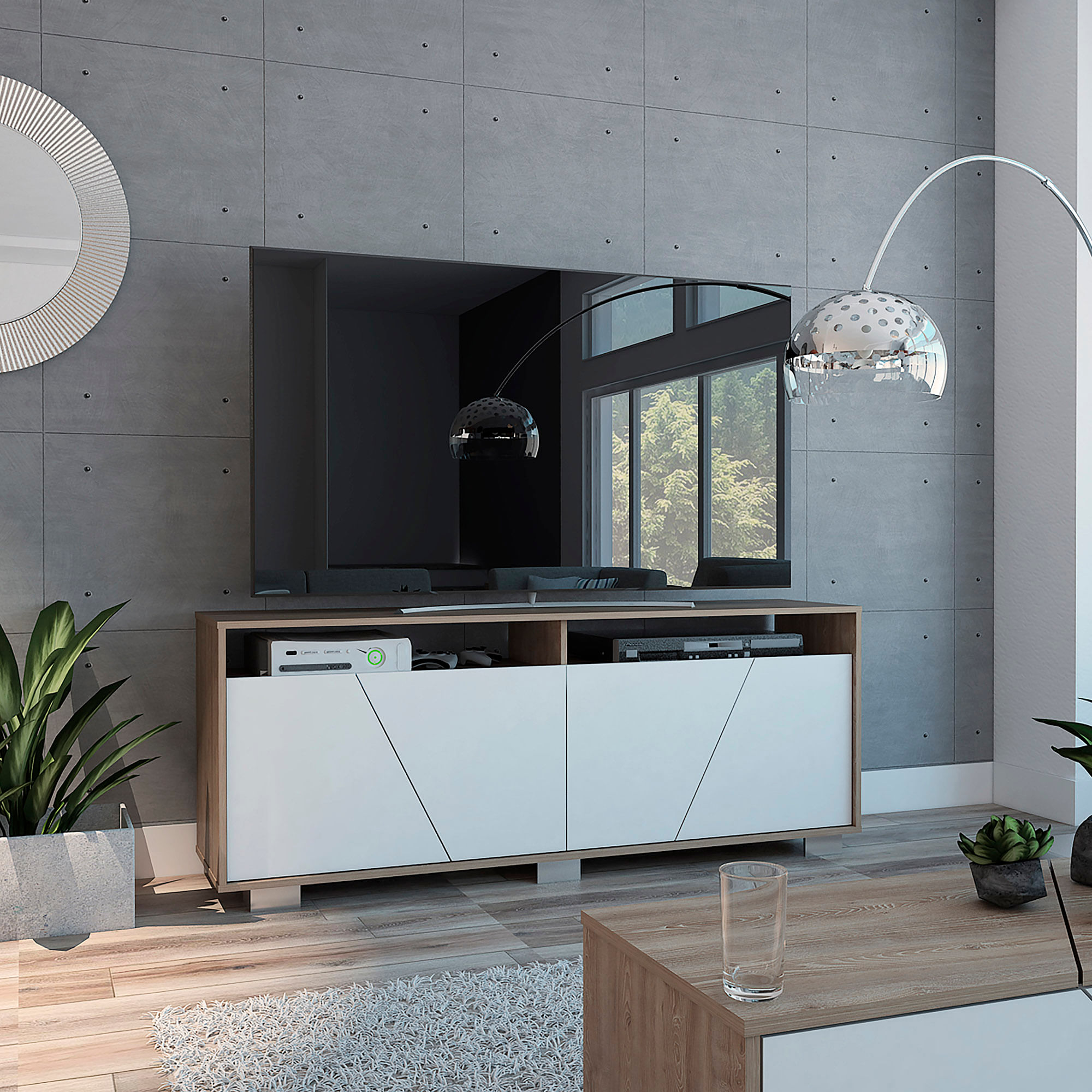Rack Tv Fraktal Miel - Imagen 2