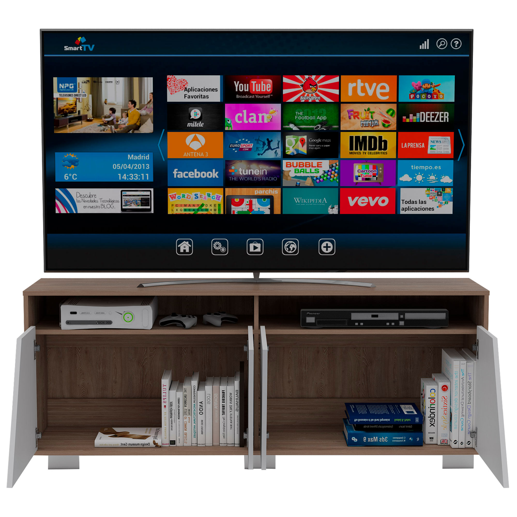 Rack Tv Fraktal Miel - Imagen 3