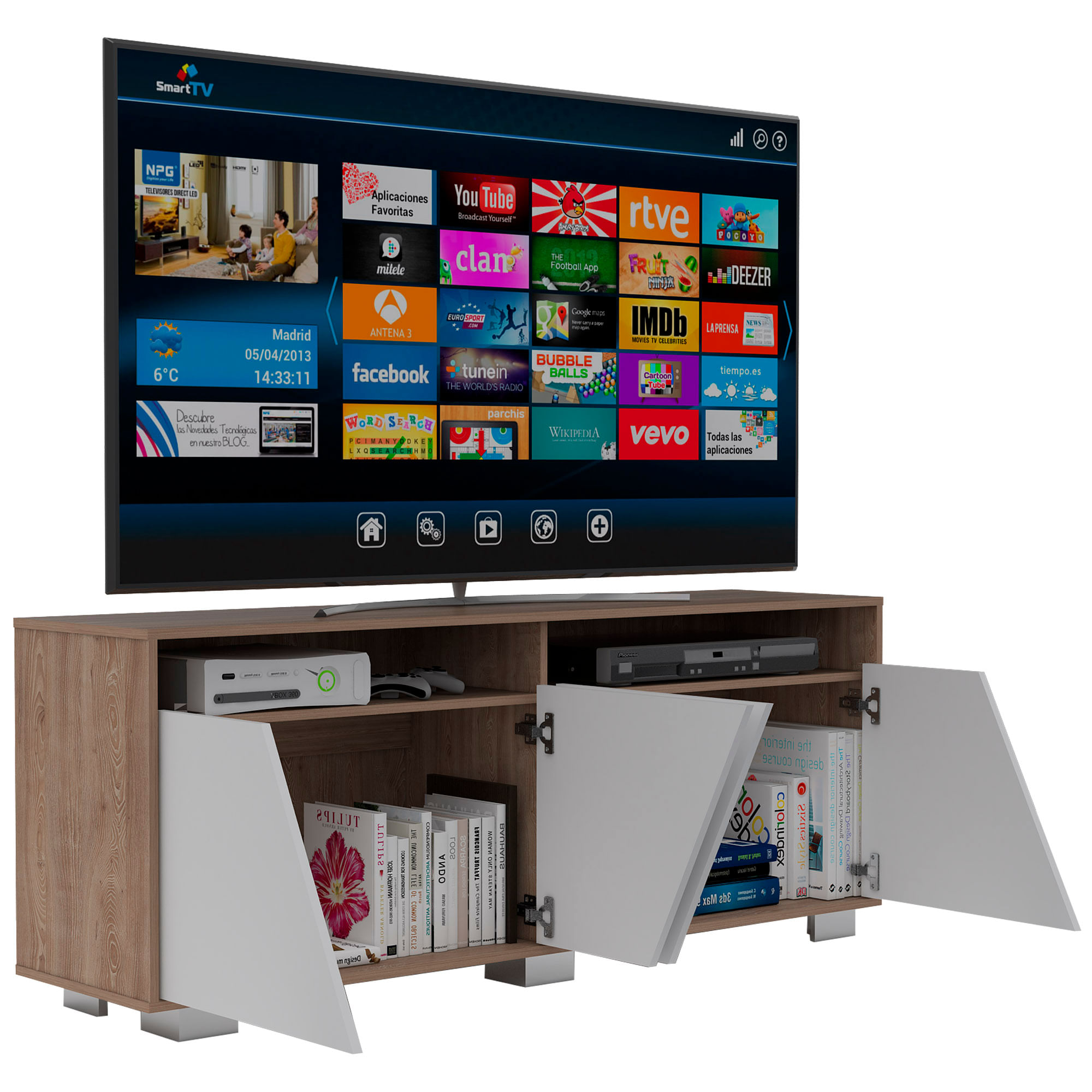 Rack Tv Fraktal Miel - Imagen 1