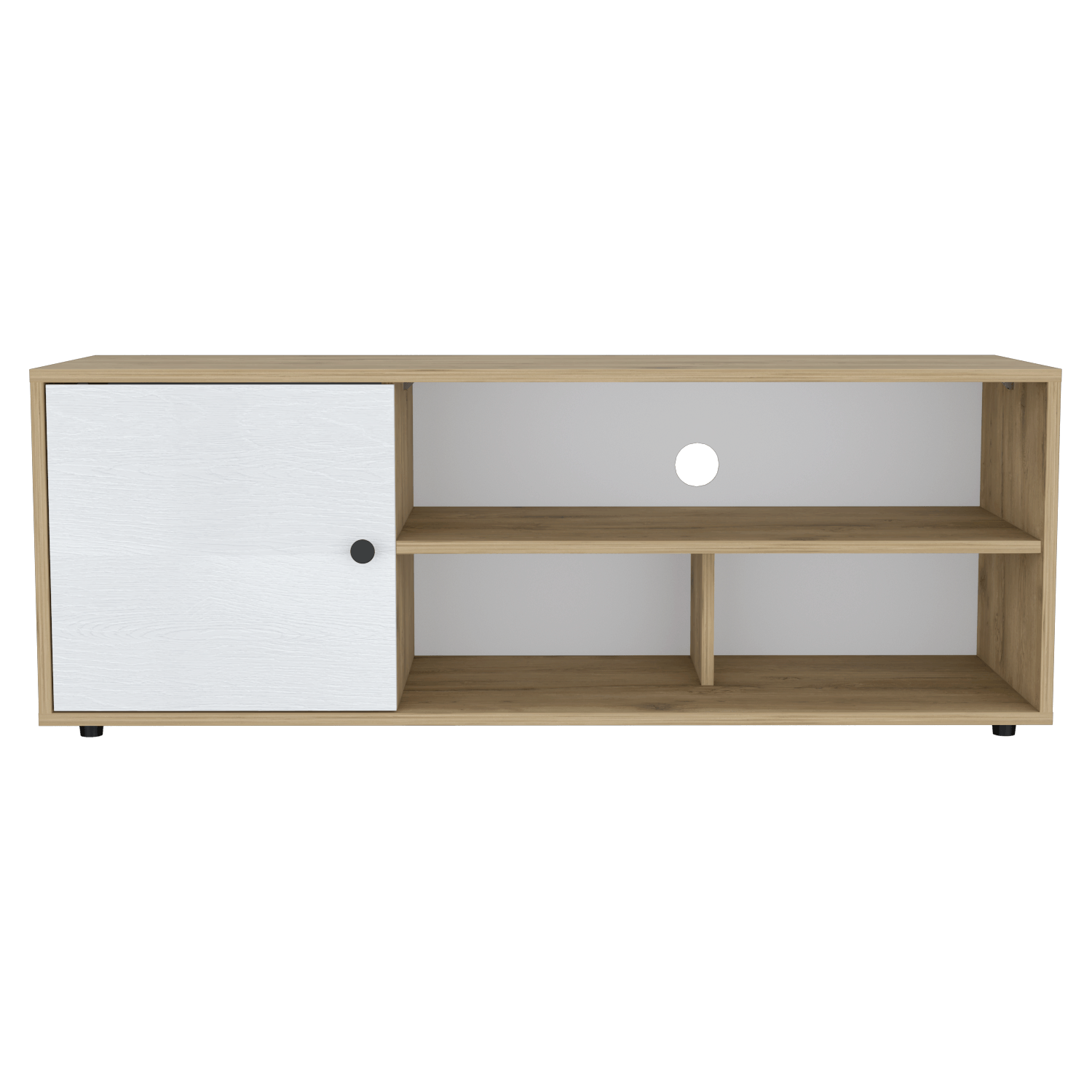Rack de TV 55'' Noah RTA Macadamia Blanco - Imagen 4