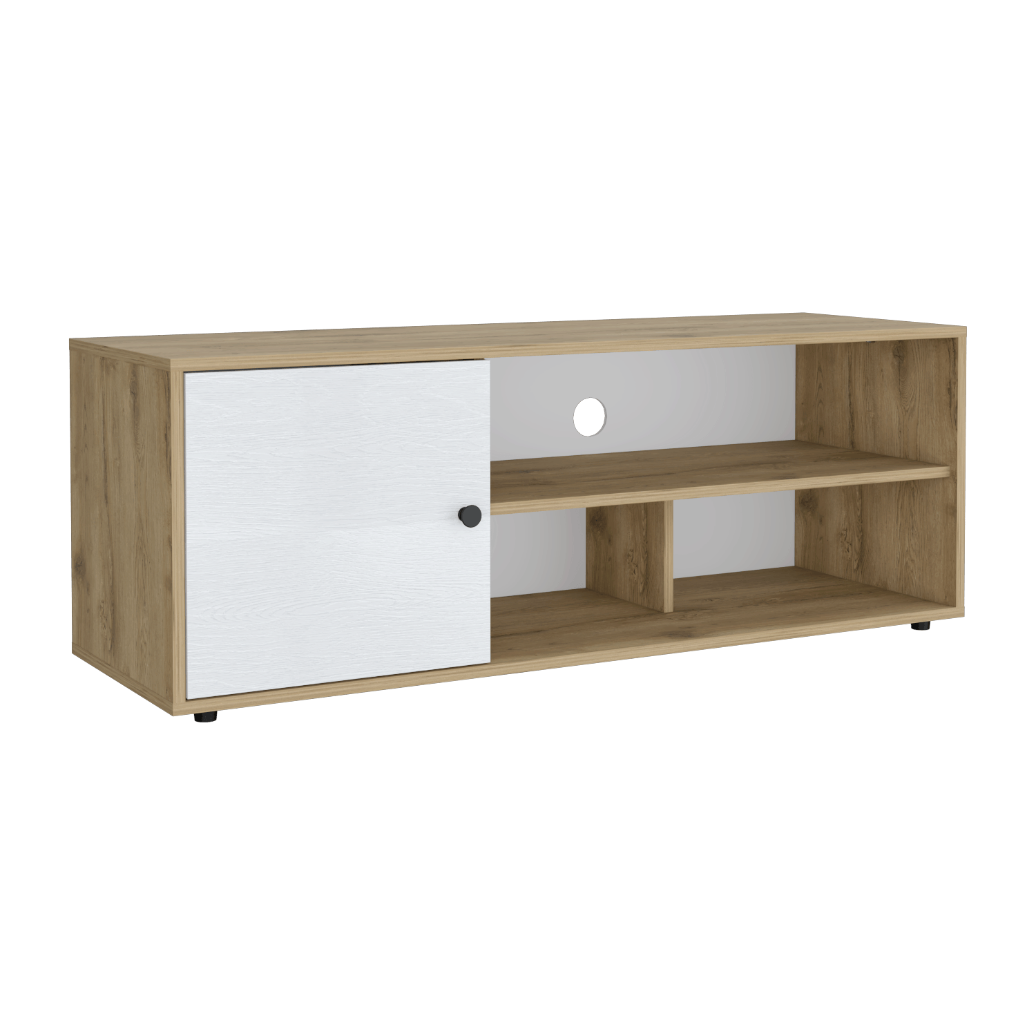 Rack de TV 55'' Noah RTA Macadamia Blanco - Imagen 5