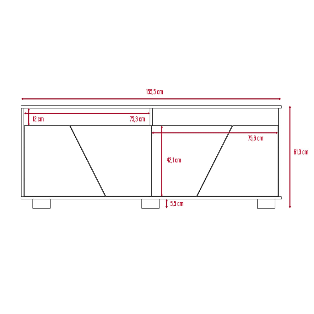 Rack Para TV Fraktal Nogal+Miel - Imagen 6