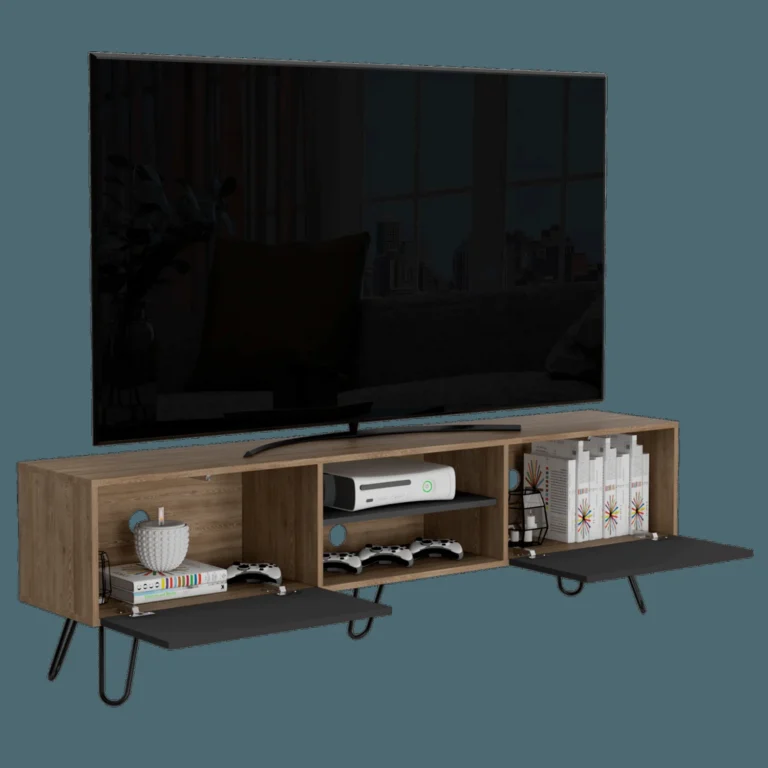 Rack para TV Vassel RTA Miel + Plomo