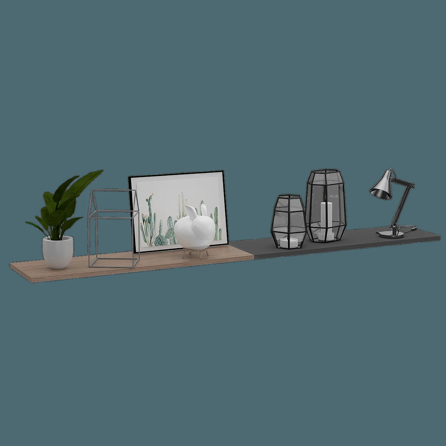 Repisa Wall Z 160X25 Vassel RTA Meiel Plomo - Imagen 1