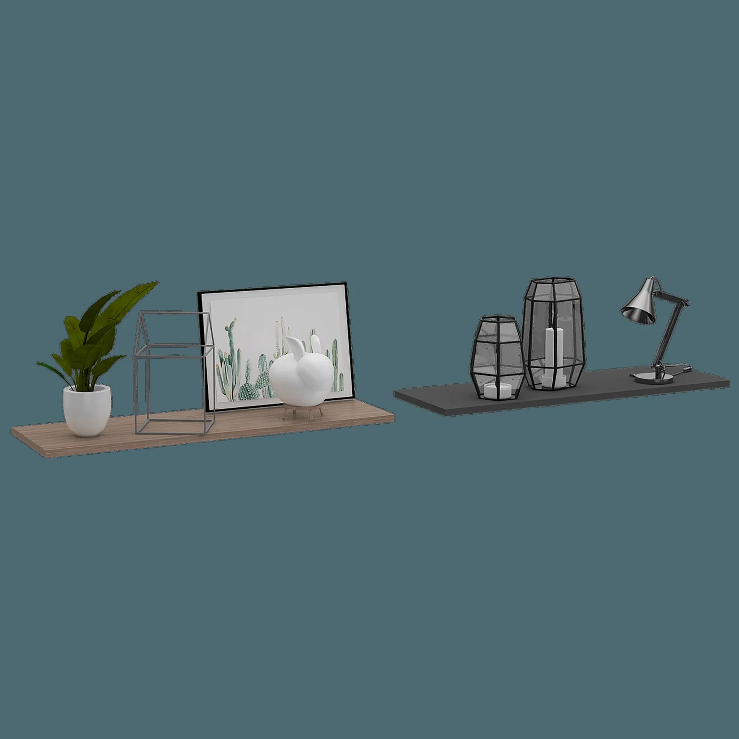 Repisa Wall Z 160X25 Vassel RTA Meiel Plomo - Imagen 3
