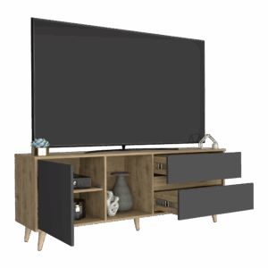 Rack Para TV 65” Salem RTA Macadamia Plomo