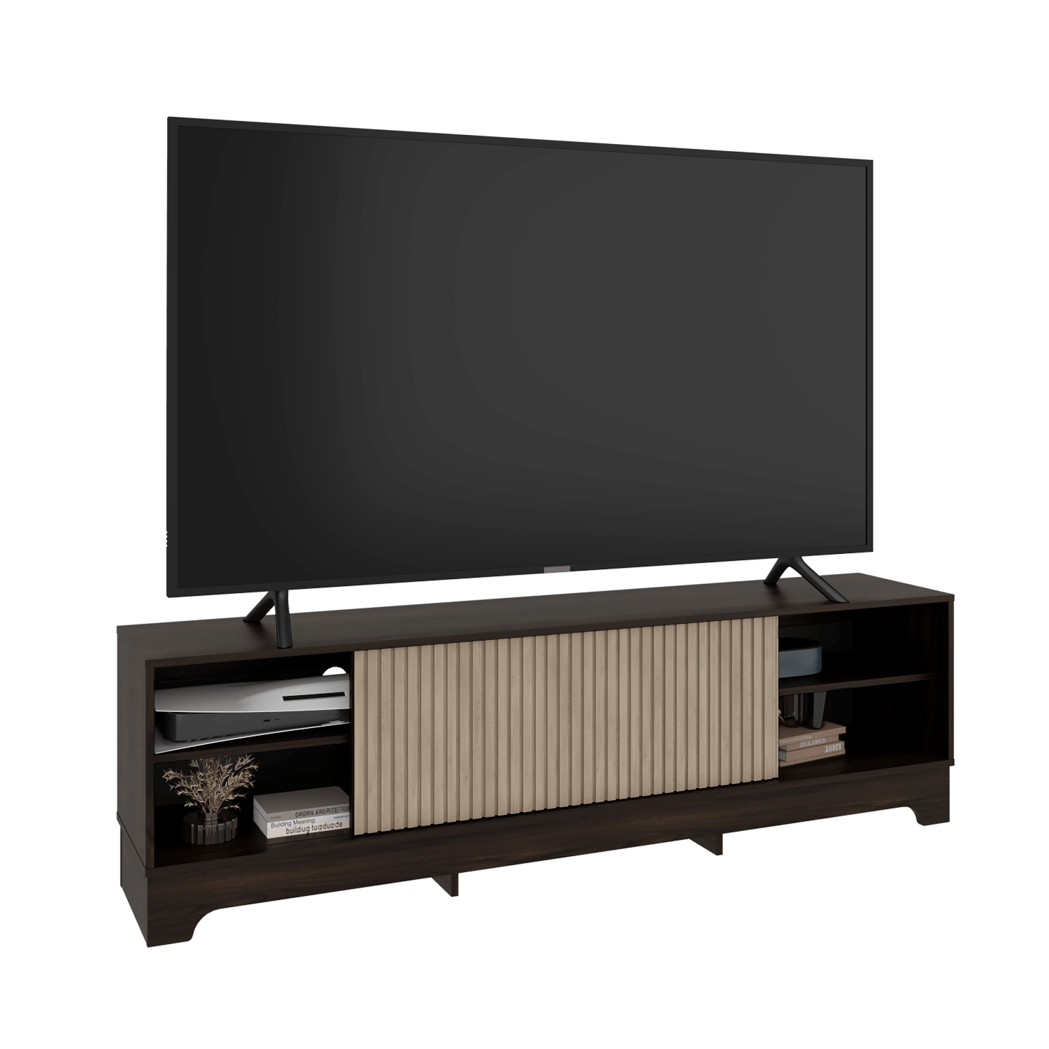 Mueble de Entretenimiento Smith 75 52X180X36 RTA Nogal Roble Natural - Imagen 1