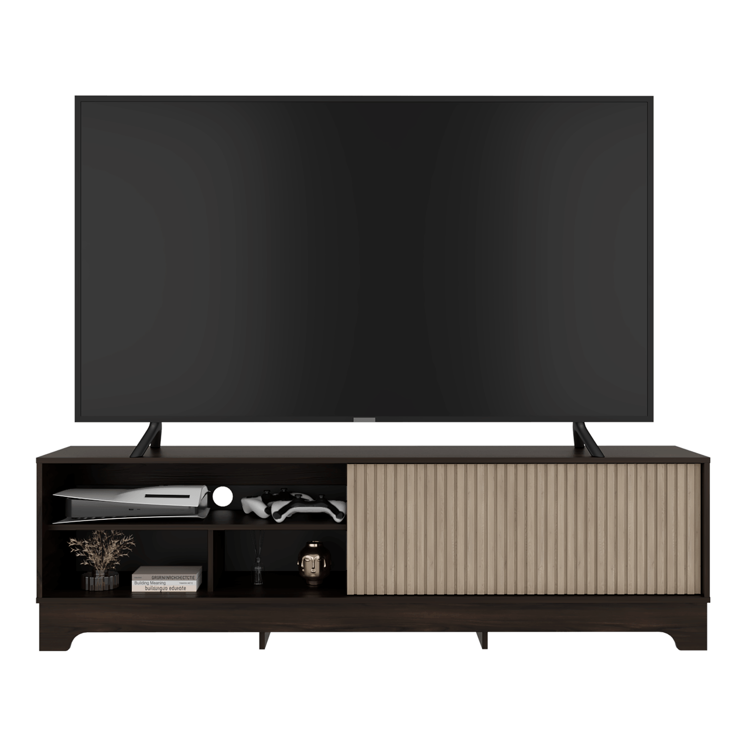 Mueble de Entretenimiento Smith 75 52X180X36 RTA Nogal Roble Natural - Imagen 4