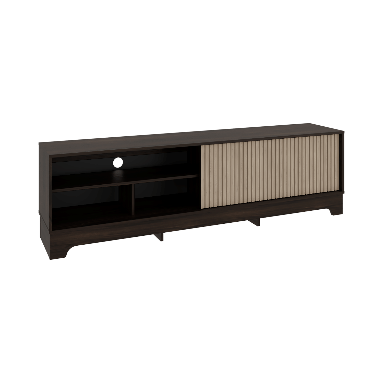 Mueble de Entretenimiento Smith 75 52X180X36 RTA Nogal Roble Natural - Imagen 6