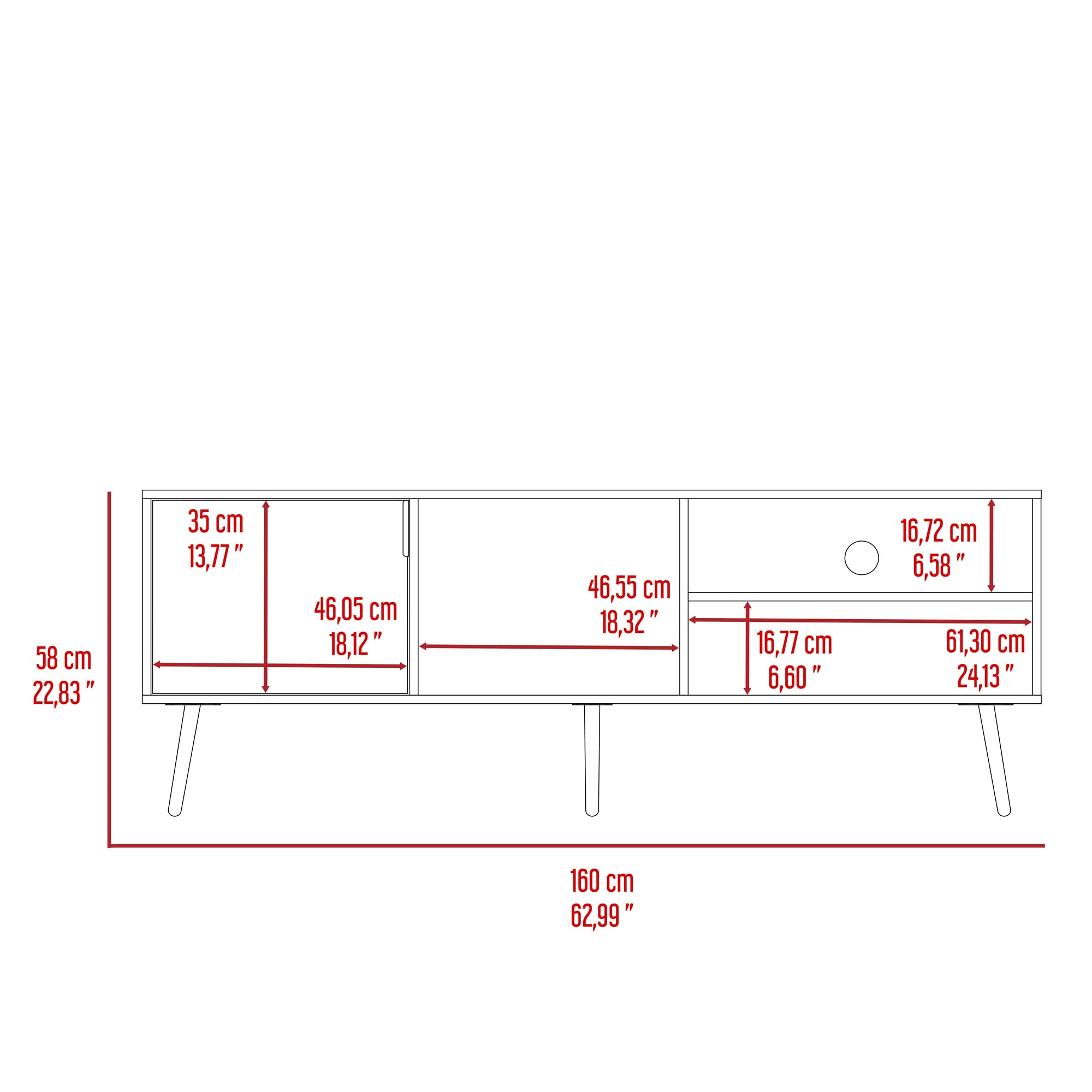 Rack para TV 65'' Vulcan 58X160 RTA Capri - Imagen 7