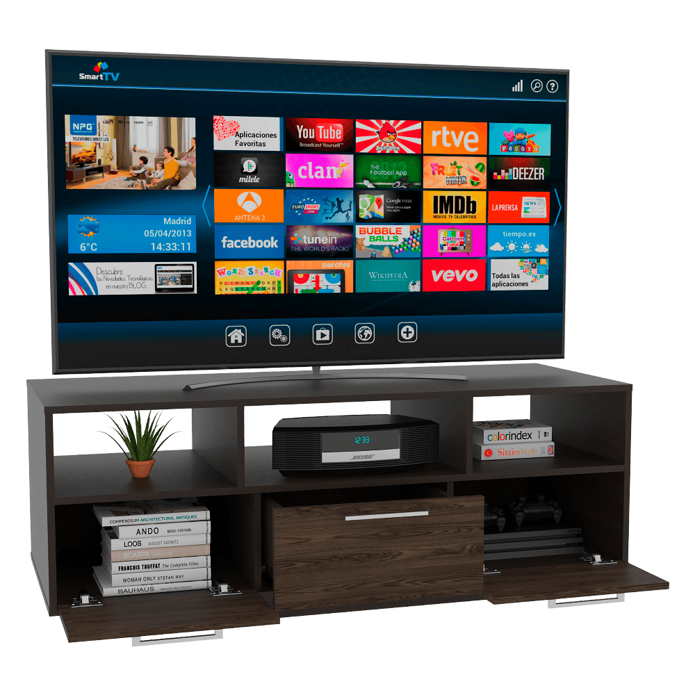 Rack para TV 58'' Wema RTA Wengue Milan - Imagen 1