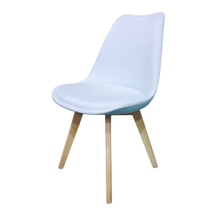 Set X2 Silla S-54 - BM-053-L 84X49X54 RTA Blanco-Café Claro