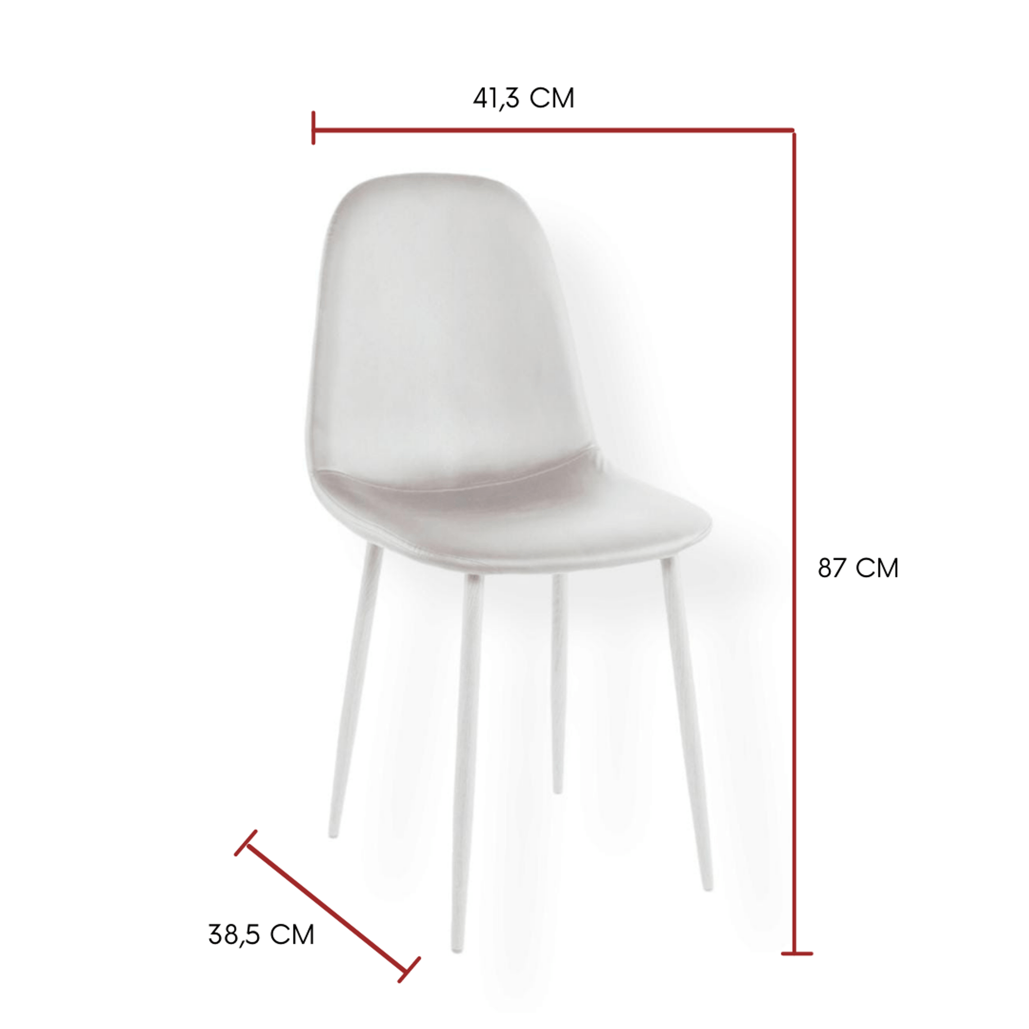 Set X2 Silla Concept - BM-DC001 85x44x50 Café Claro/Oscuro - Imagen 6