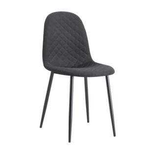 Set X2 Silla Comedor Jocob – BM-DC002 87X44X52 RTA Gris + Patas Negras