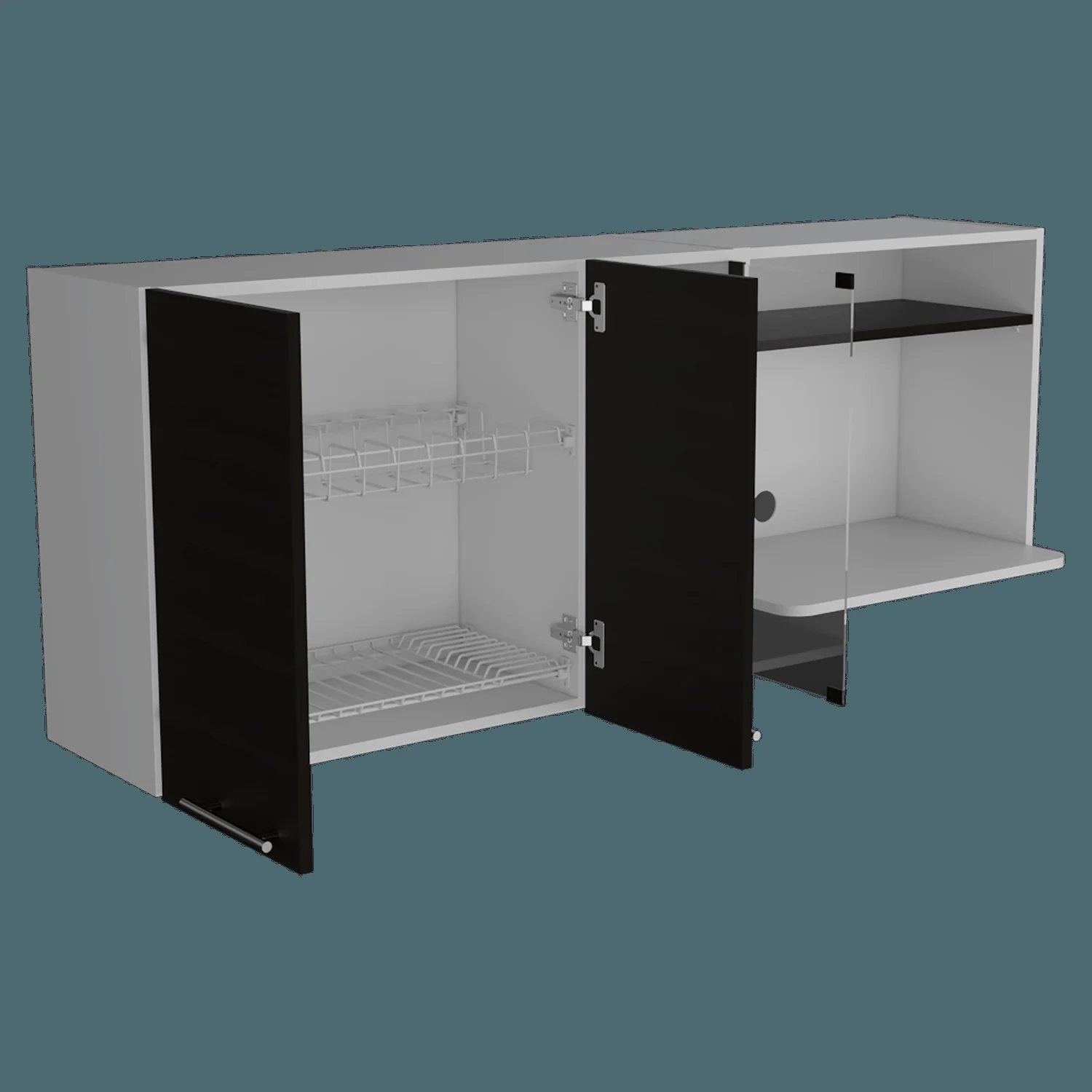Gabinete Superior Gina Cocina RTA Blanco + wengue - Imagen 3