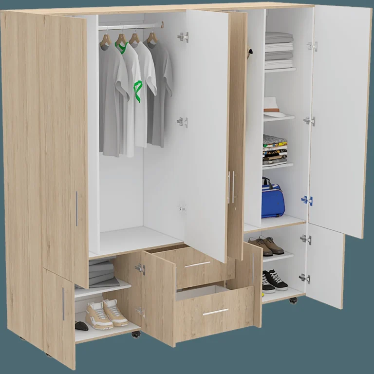 Closet Cantelmo 200 X 200 X 48 RTA Rovere + Blanco