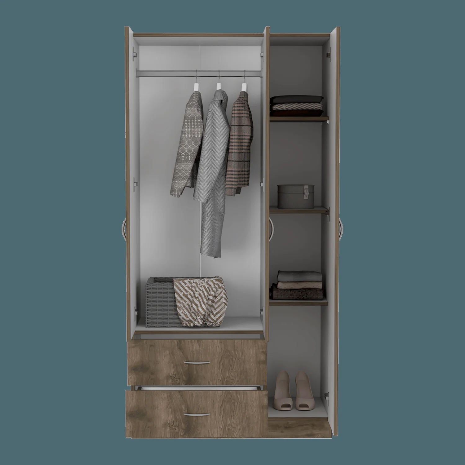 Closet Austral 3P 180 X 90 X 47 RTA Bellota + Blanco - Imagen 3