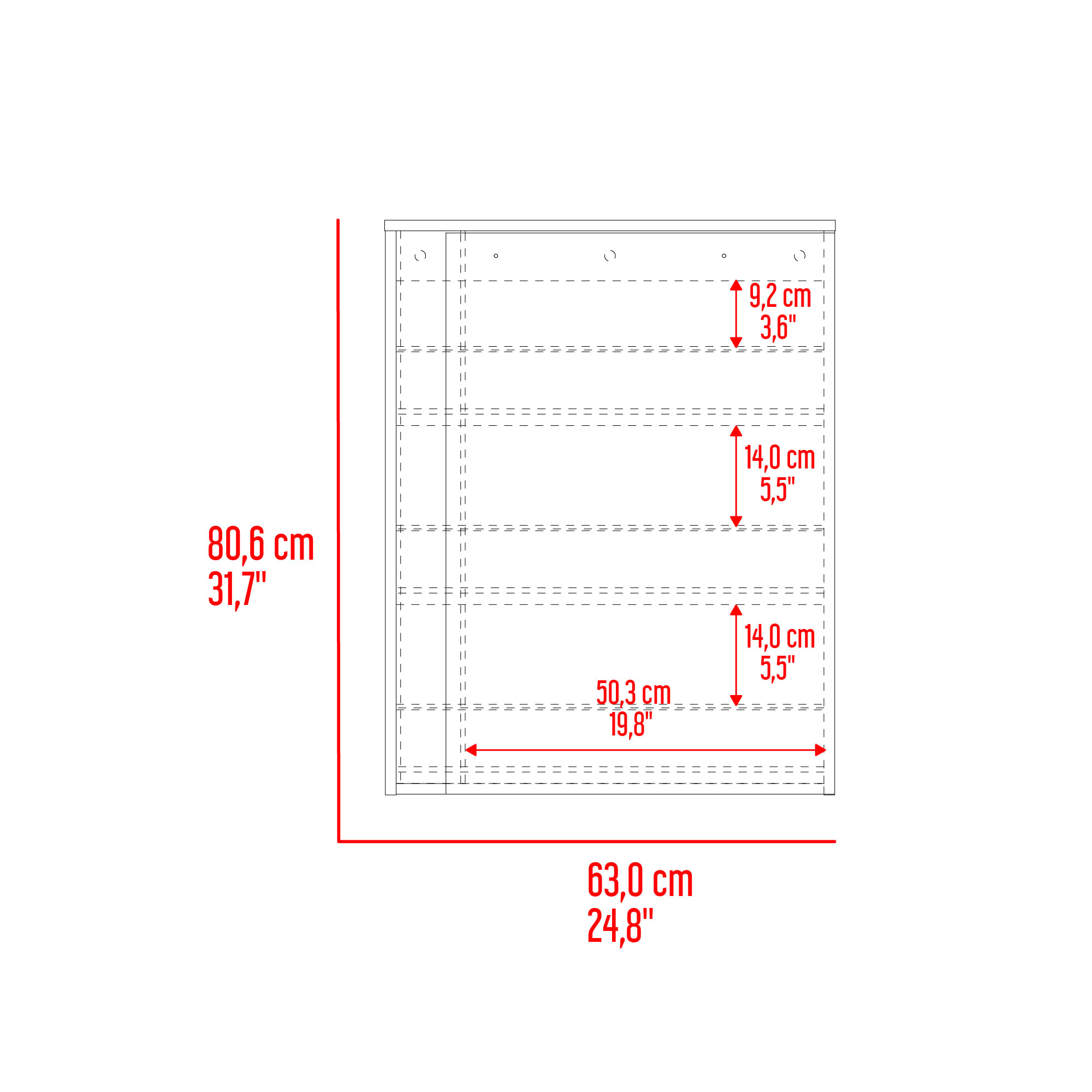 Zapatero Dassel 80X63X22 RTA Blanco Fresno Eu - Imagen 6