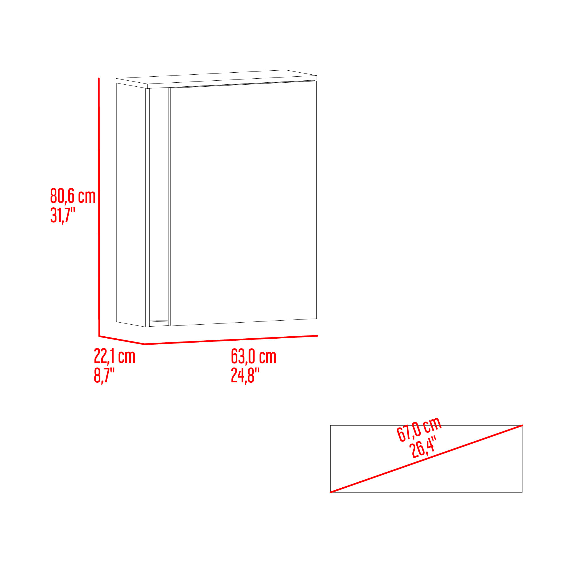 Zapatero Dassel 80X63X22 RTA Blanco Fresno Eu - Imagen 5