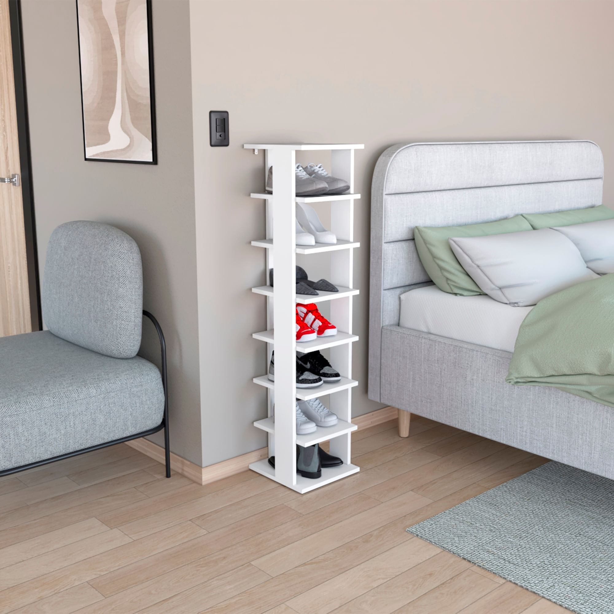 Zapatero Alto Basico Odesto 1223X30 RTA Blanco ZF - Imagen 3