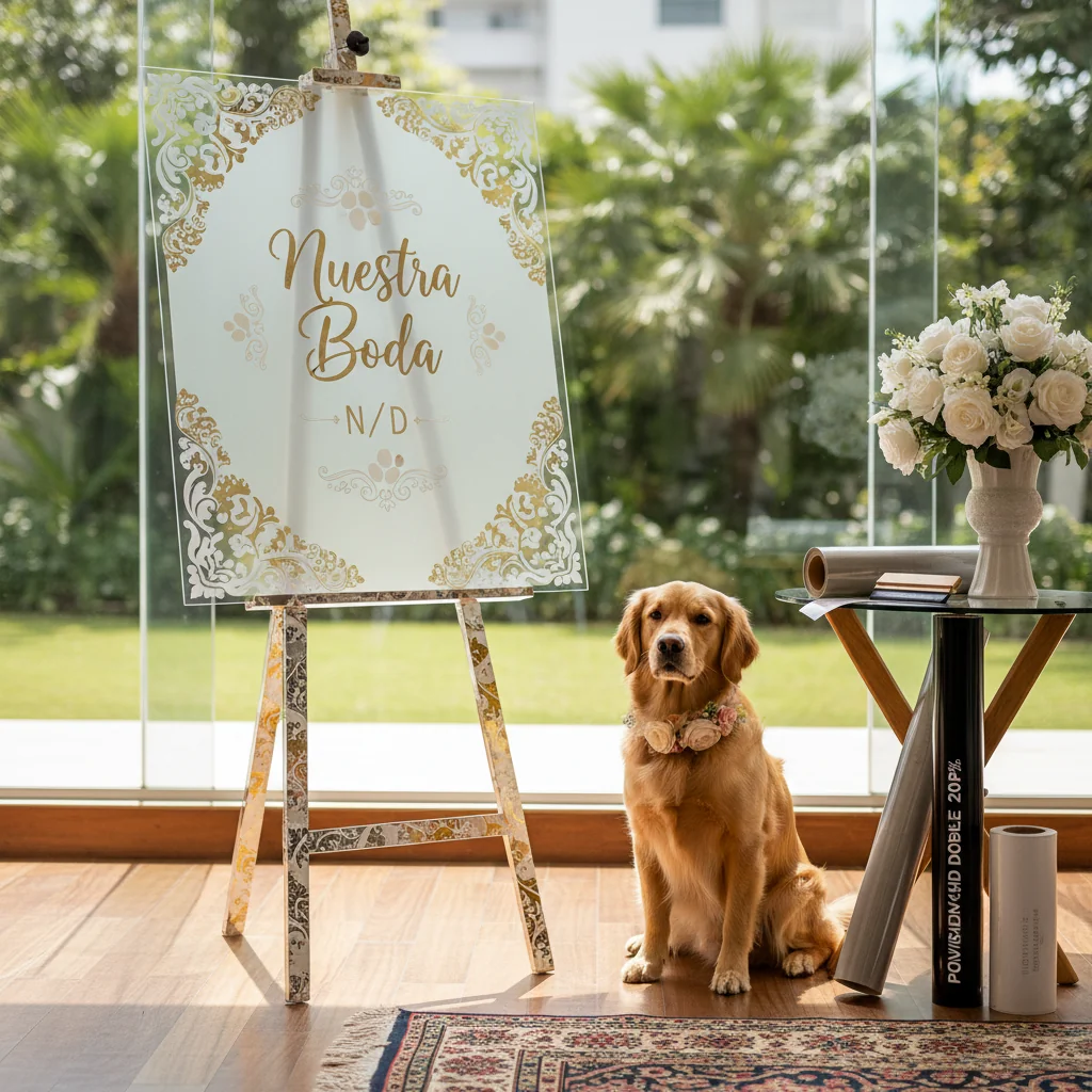 atril vidrio y vinilo para bodas n/d — alimento natural para mascotas en Colombia