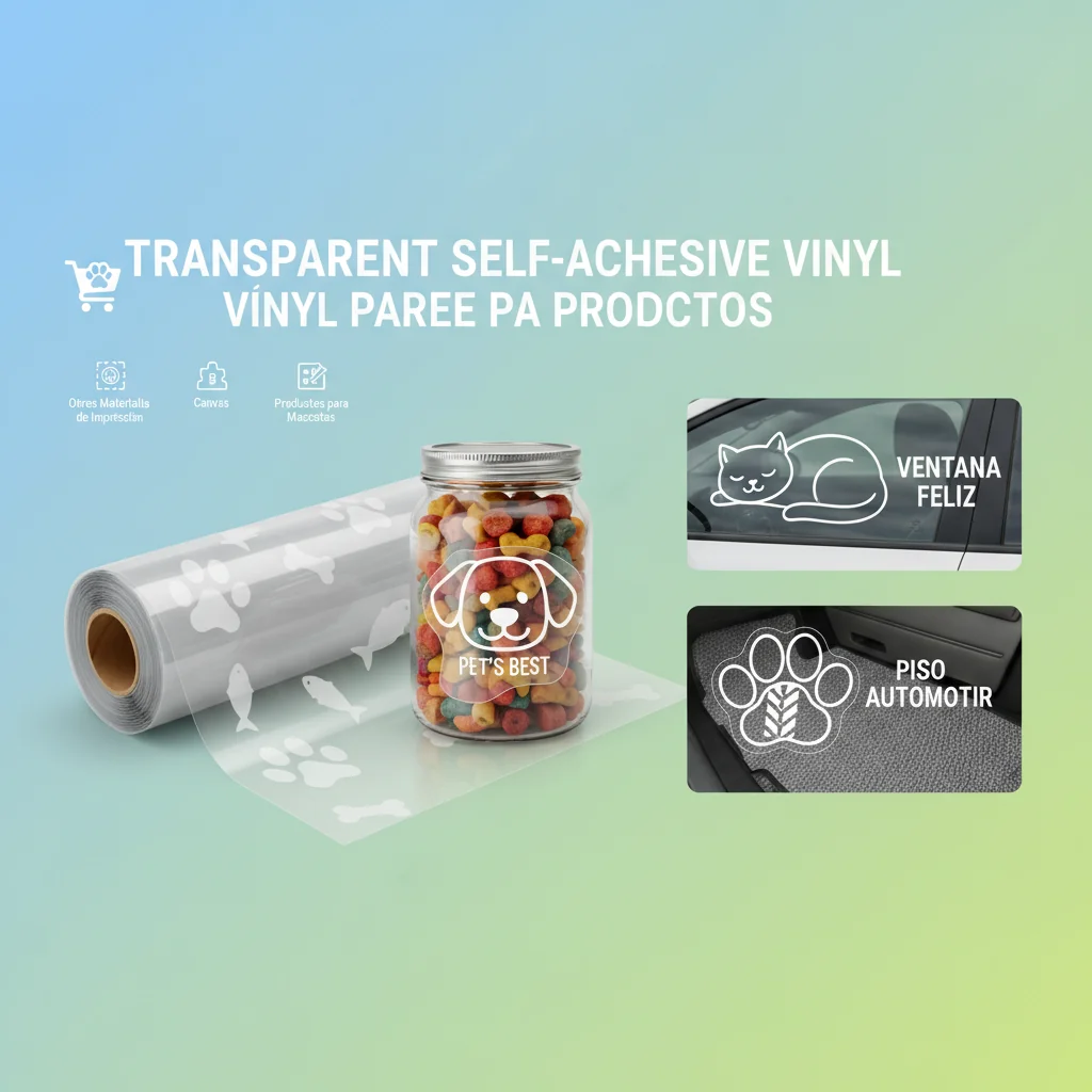 autoadherible impresion en vinil transparente n/d cómo elegir