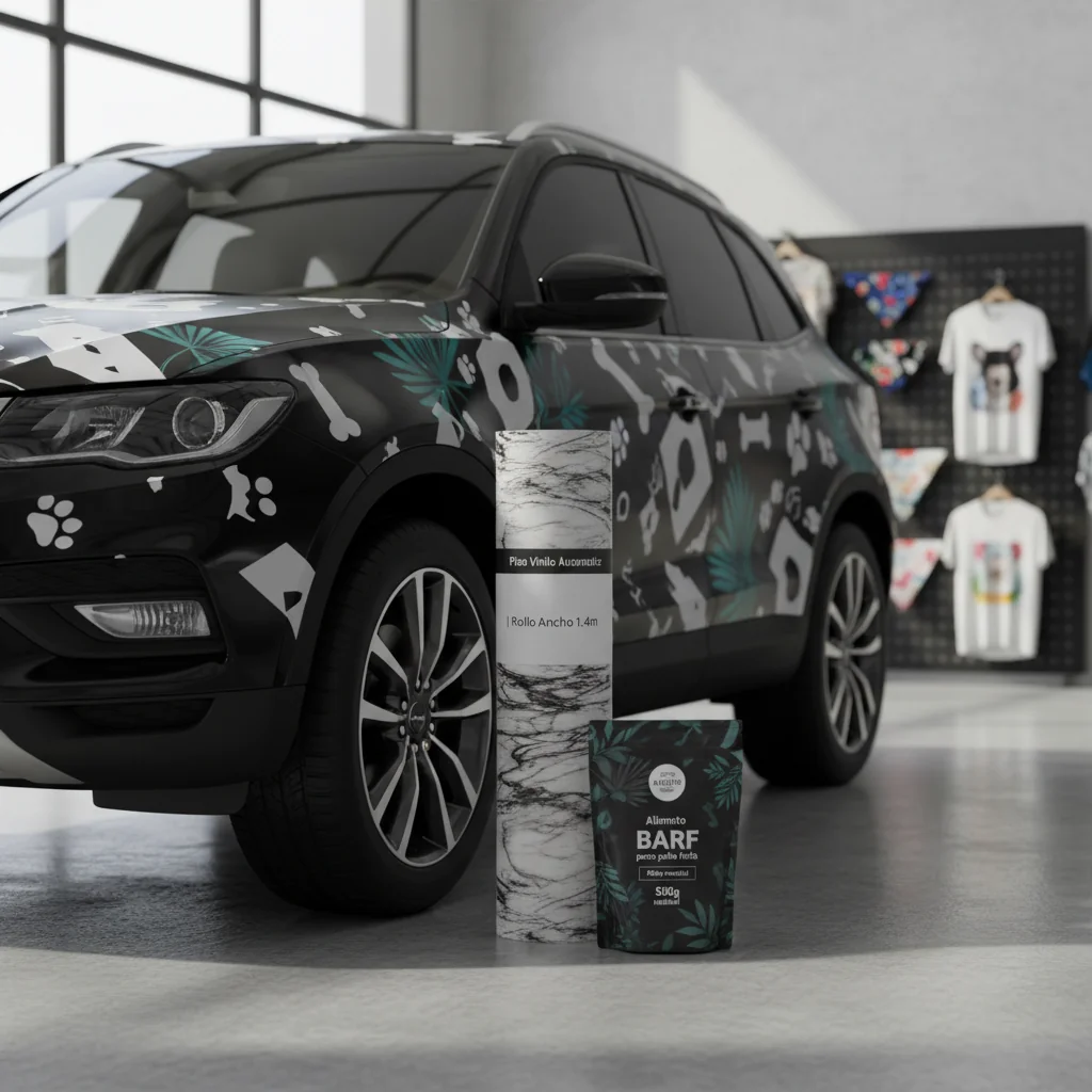 autos negros decorados con vinil n/d — alimento natural para mascotas en Colombia