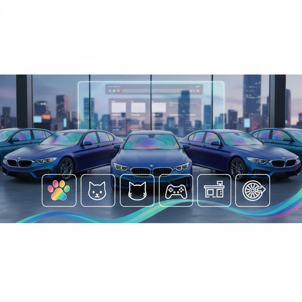 azul carros con vinilo en los bidrios n/d beneficios