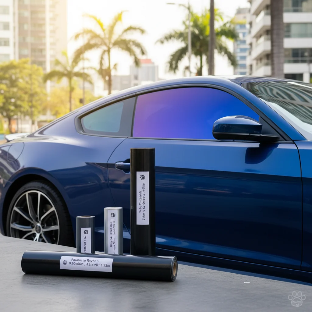 azul carros con vinilo en los vidrios n/d — alimento natural para mascotas en Colombia