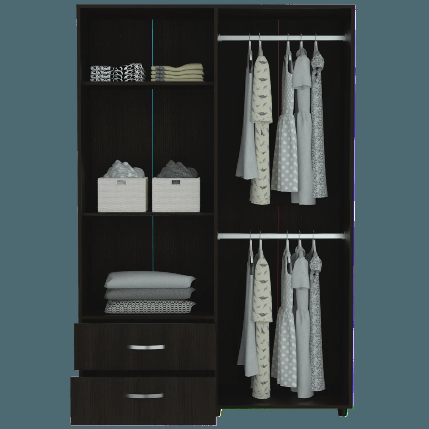Closet Ankora Basic 180 X 120 47 RTA Wengue - Imagen 1