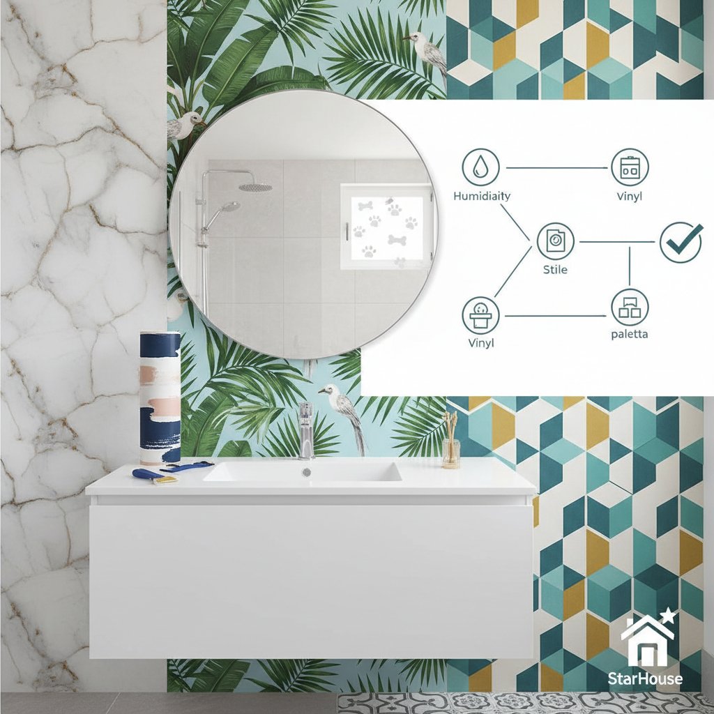 baños con papel de colgadura cómo elegir
