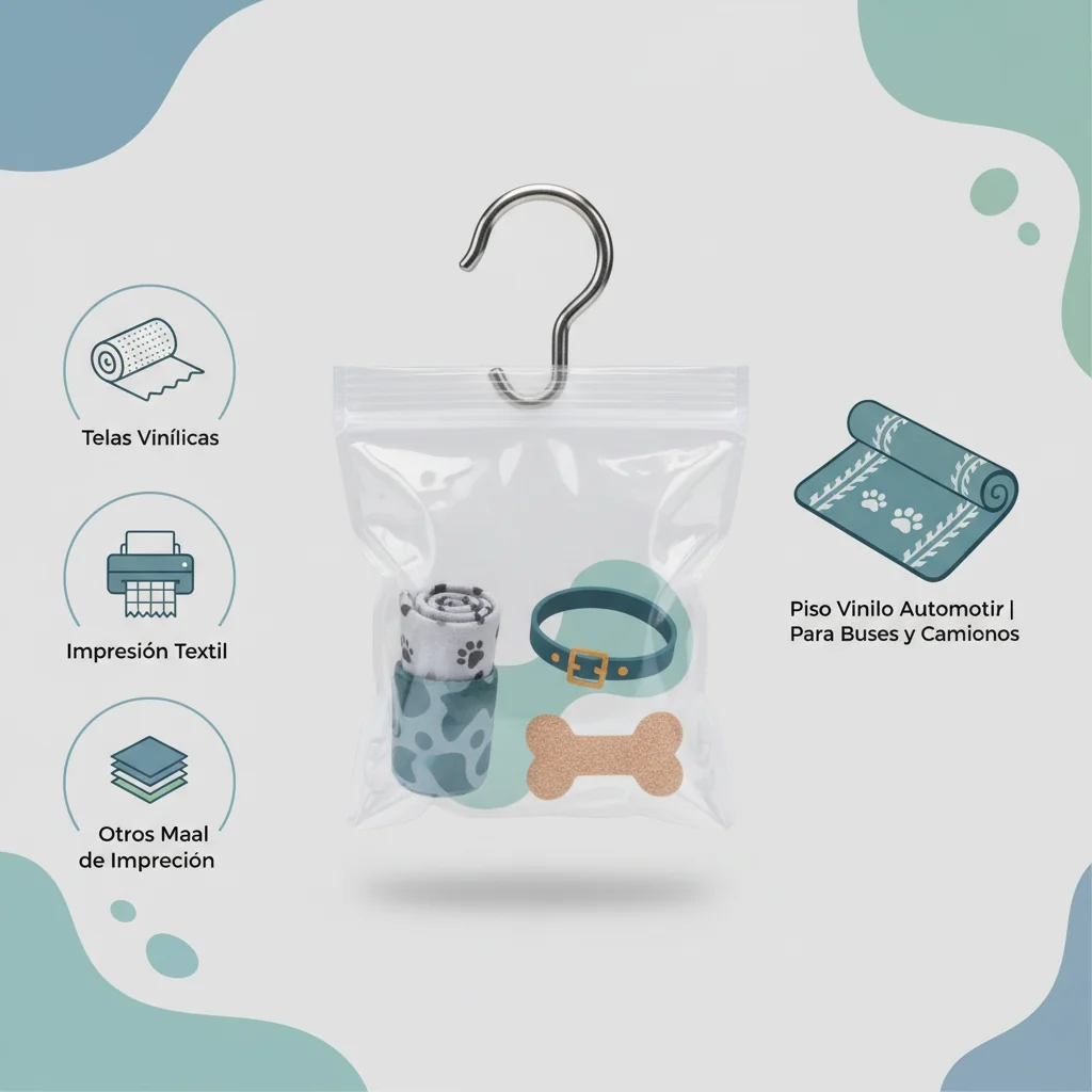 bolsa de vinilo con gancho donde n/d beneficios