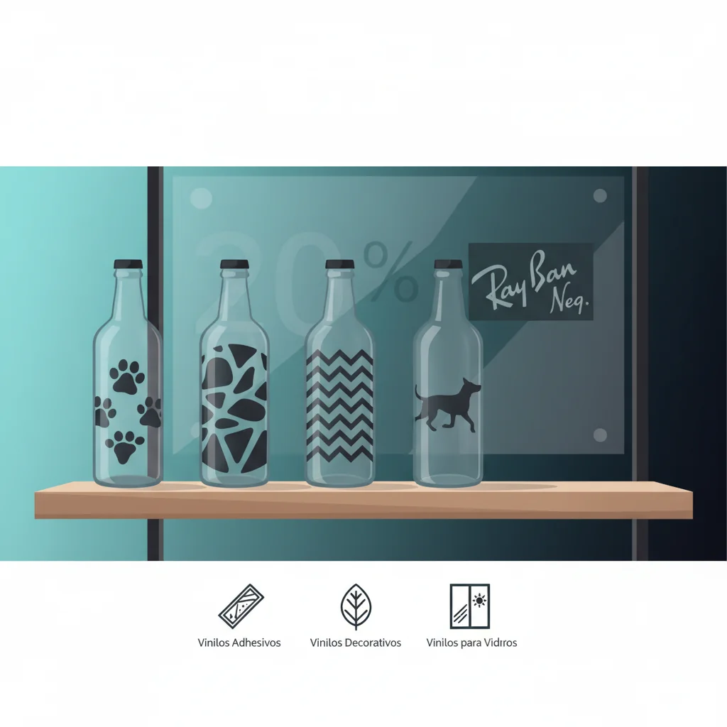 botellas de vidrio con vinilos n/d cómo elegir