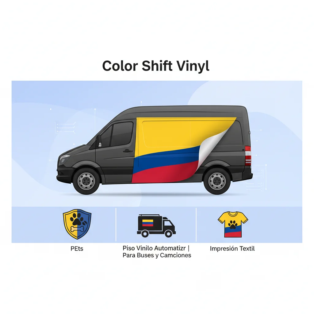 carro banderas de colombia en vinilo para n/d beneficios
