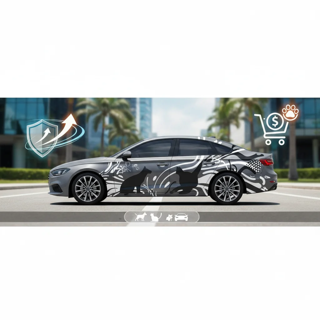 carro gris con vinilos n/d beneficios