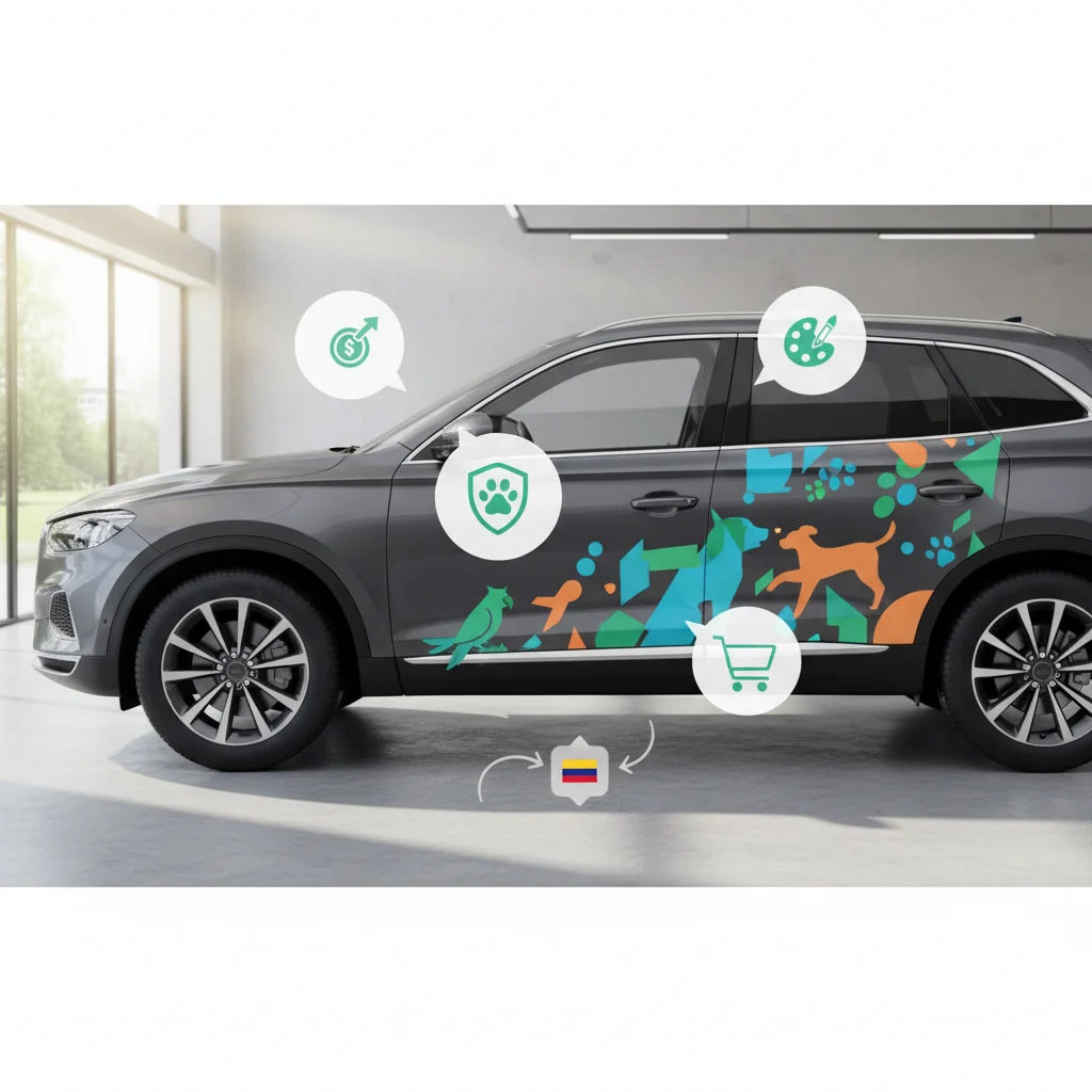 carro gris con vinilos puertas n/d beneficios