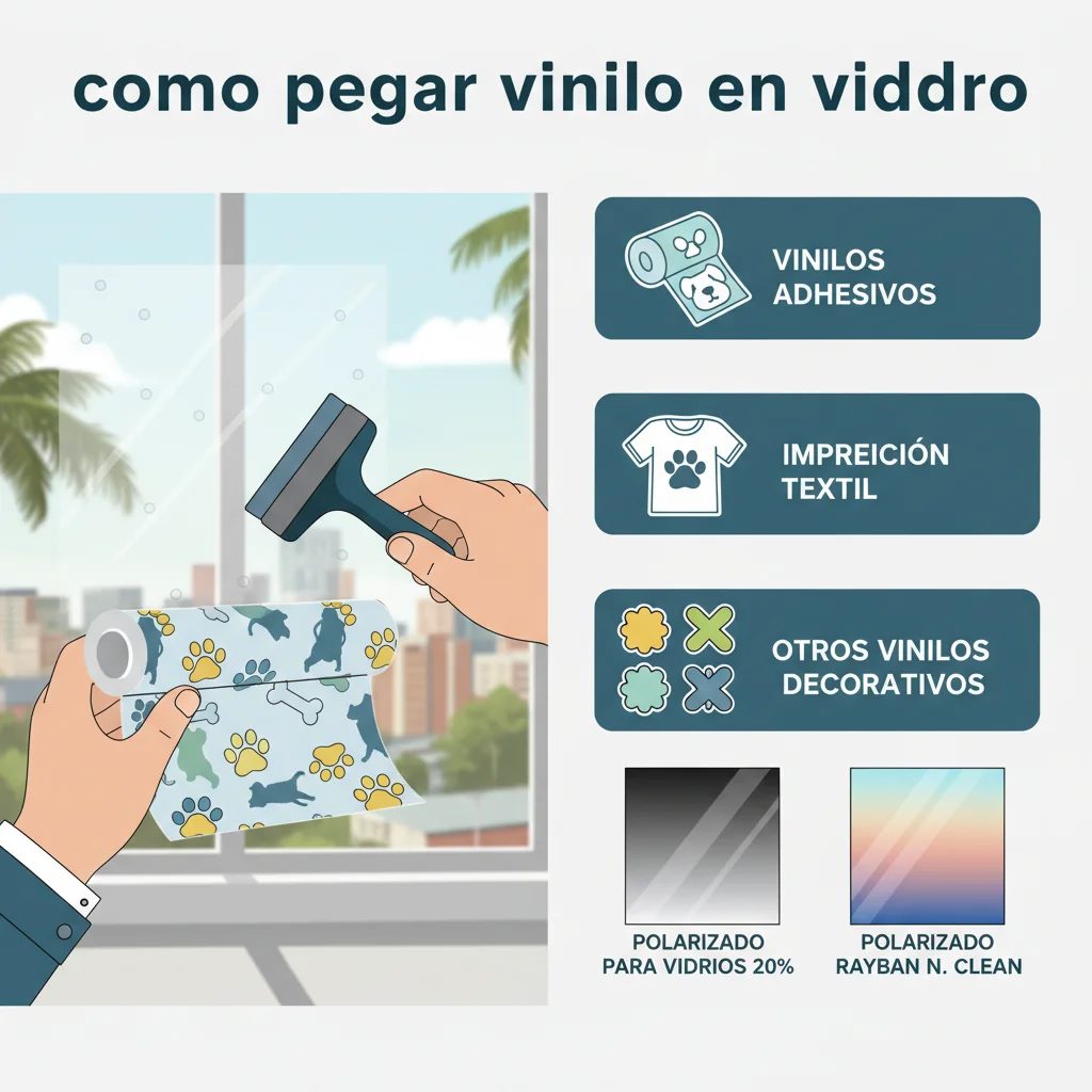 como pegar vinilo en vidrio cómo elegir