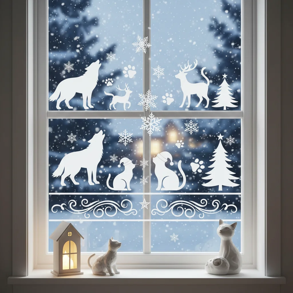con vinilo decoracion de navidad para ventanas n/d beneficios