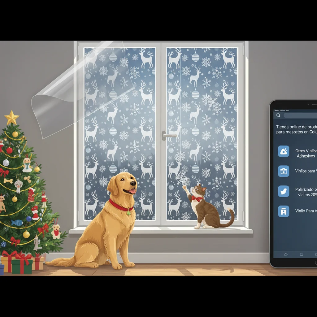 con vinilo decoracion de navidad para ventanas n/d cómo elegir