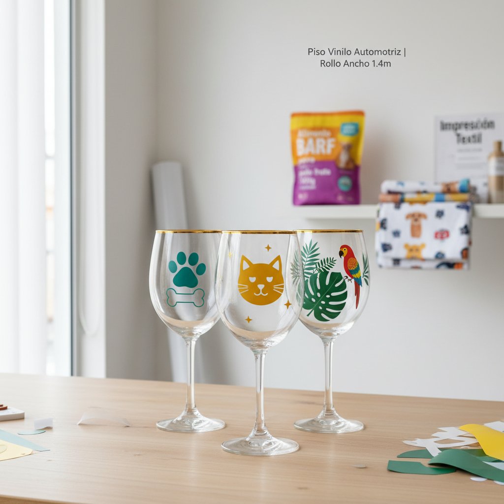 copas decoradas con vinilo n/d — alimento natural para mascotas en Colombia