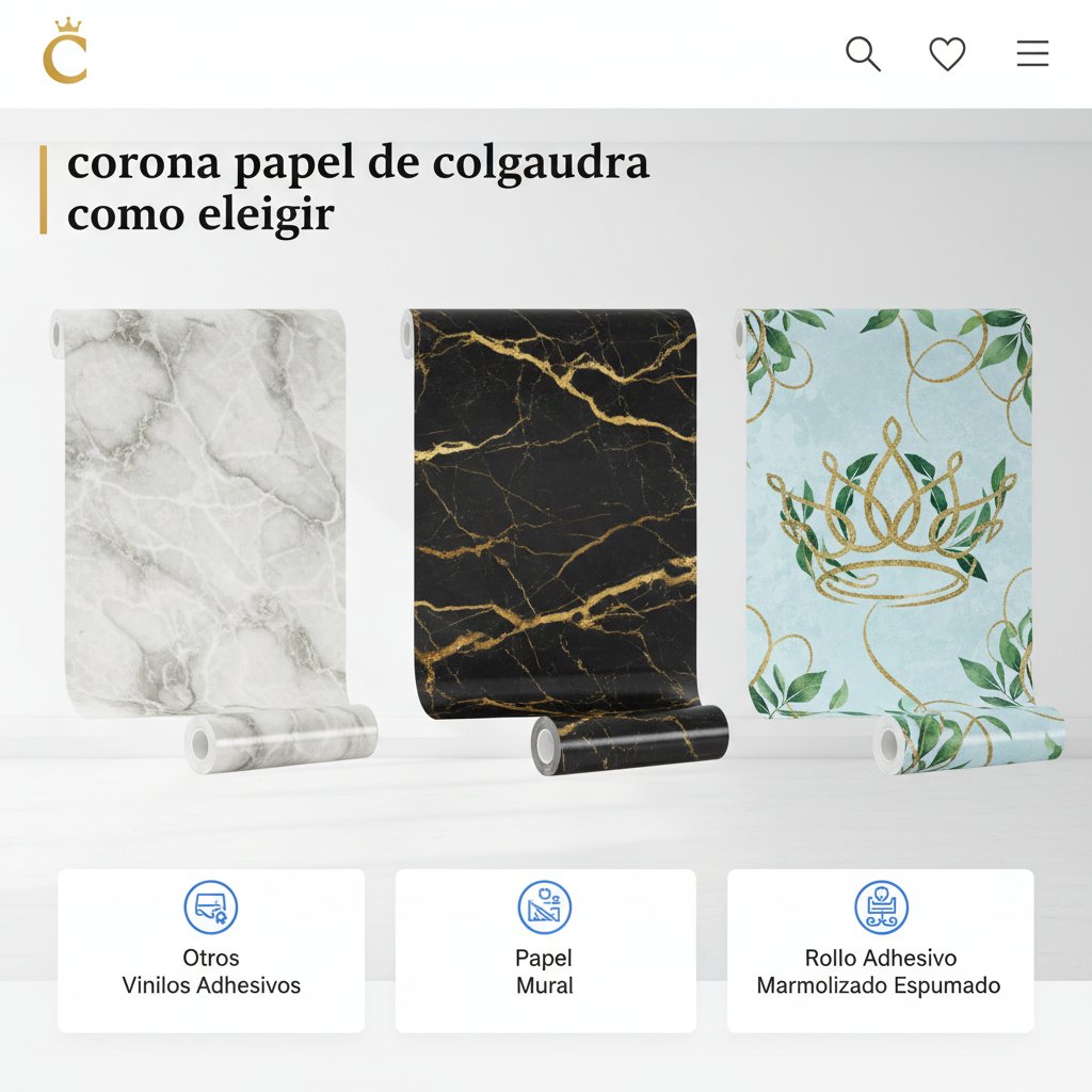 corona papel de colgadura cómo elegir